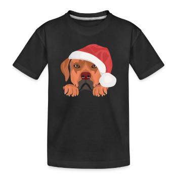 Rhodesian Ridgeback Merry Christmas - Kids' Premium Organic T-Shirt - black - Front