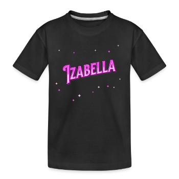 Izabella name personalized - Kids' Premium Organic T-Shirt - black - Front