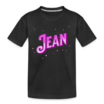 Jean Namen personalisiert - Kinder Premium Bio T-Shirt - Schwarz - Vorne