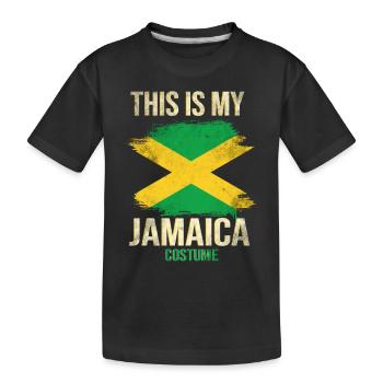 Jamaica Kostüm Jamaika - Kinder Premium Bio T-Shirt - Schwarz - Vorne
