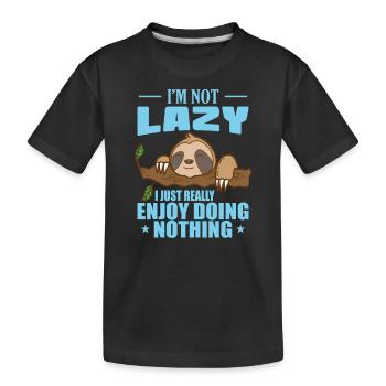 Je ne suis pas paresseux, j’aime vraiment ne rien faire - T-shirt bio Premium Enfant - noir - Devant