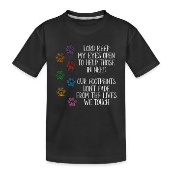 Abandoned Pets Lord Keep My Shelters Animal Lover - Kids' Premium Organic T-Shirt - black - Front