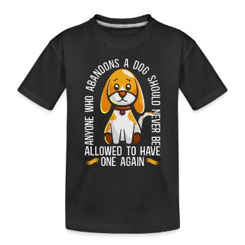 Animaux abandonnés Toute personne qui abandonne un amoureux des animaux - T-shirt bio Premium Enfant - noir - Devant