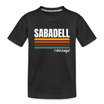 Bandera Independentista Catalana Estelada Negra - T-shirt bio Premium Enfant - noir - Devant