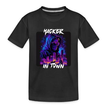 Hacker In Der Stadt 3 - Kinder Premium Bio T-Shirt - Schwarz - Vorne
