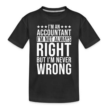 Comptable Dire - T-shirt bio Premium Enfant - noir - Devant