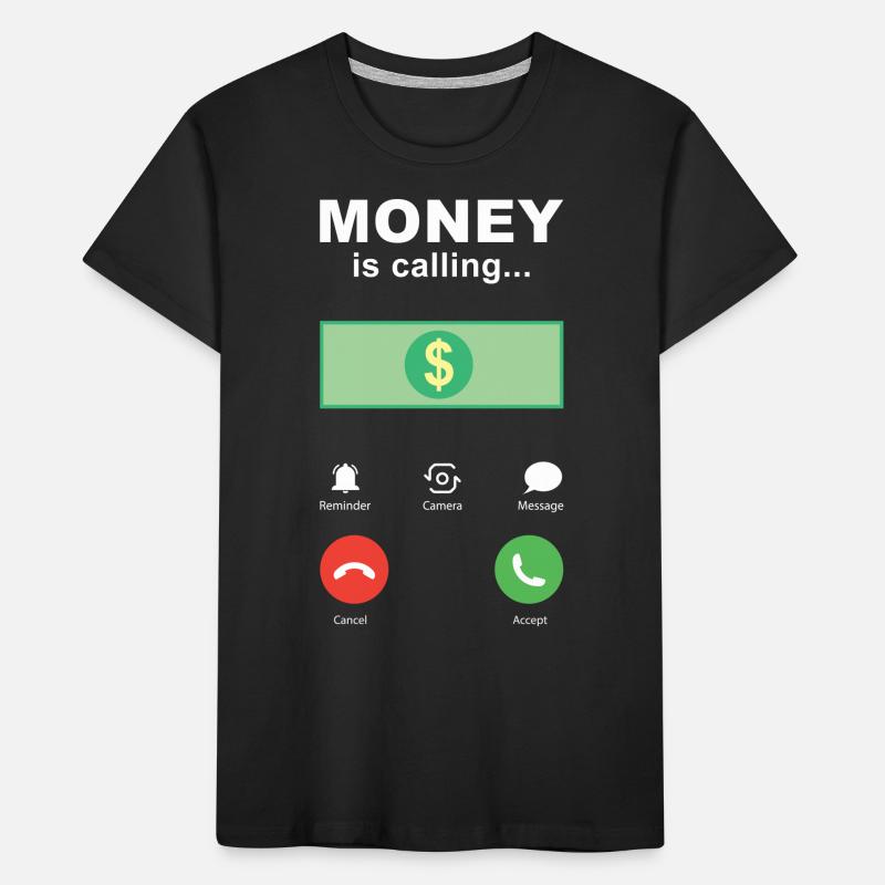 Buchhalter Spruch Geld ruft an Kinder Premium Bio T-Shirt