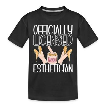 Kosmetikerin Kosmetik - Kinder Premium Bio T-Shirt - Schwarz - Vorne
