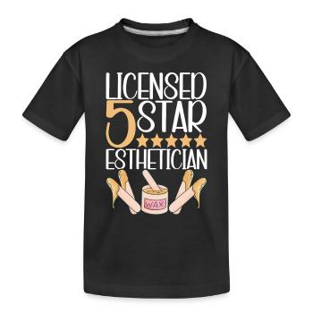 Kosmetikerin Kosmetik - Kinder Premium Bio T-Shirt - Schwarz - Vorne