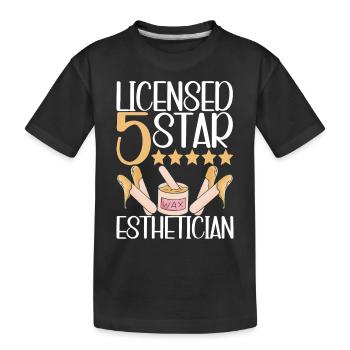 Kosmetikerin Kosmetik - Kinder Premium Bio T-Shirt - Schwarz - Vorne