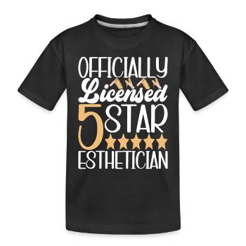 Kosmetikerin Kosmetik - Kinder Premium Bio T-Shirt - Schwarz - Vorne