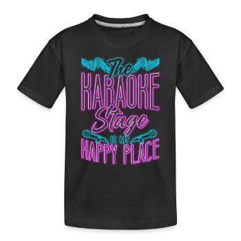Chanteur de karaoké La scène karaoké - T-shirt bio Premium Enfant - noir - Devant
