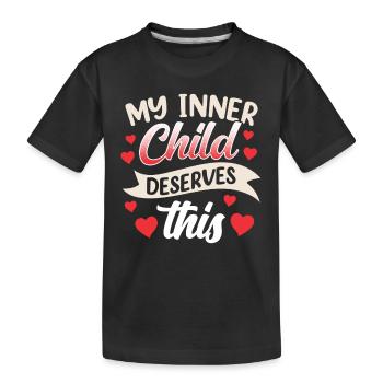 Mon enfant intérieur mérite le doux amour de soi - T-shirt bio Premium Enfant - noir - Devant
