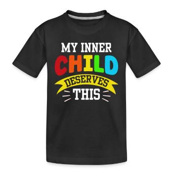 Mon enfant intérieur mérite le doux amour de soi - T-shirt bio Premium Enfant - noir - Devant