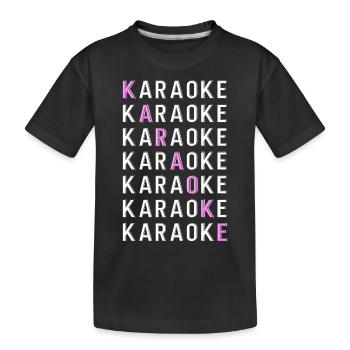 Karaoke Singer Karaoke - Kinder Premium Bio T-Shirt - Schwarz - Vorne