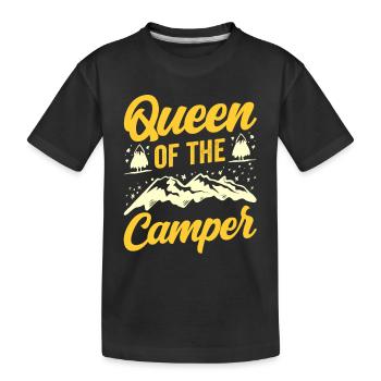 Queen du camping-car camping camping - T-shirt bio Premium Enfant - noir - Devant