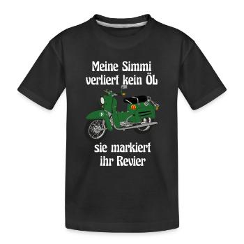Swallow driver Simson Schwalbe culte scooter GDR - T-shirt bio Premium Enfant - noir - Devant