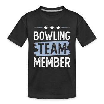Équipe de bowling - T-shirt bio Premium Enfant - noir - Devant