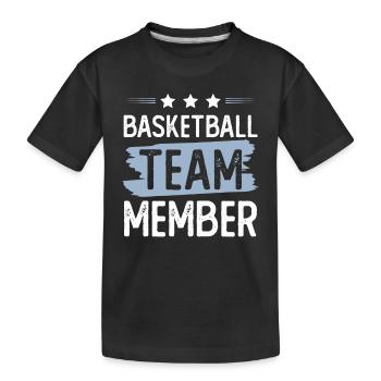 Équipe de basket-ball - T-shirt bio Premium Enfant - noir - Devant