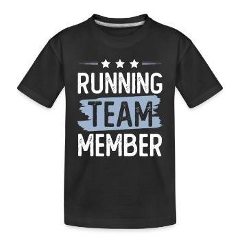 Équipe de course à pied - T-shirt bio Premium Enfant - noir - Devant