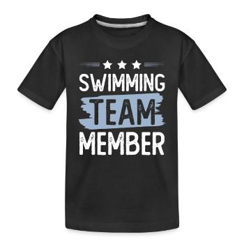 Équipe de natation - T-shirt bio Premium Enfant - noir - Devant