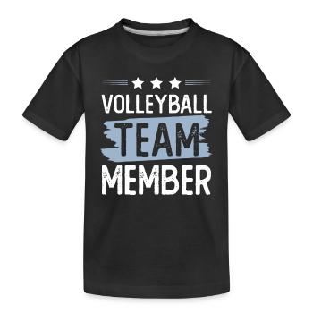 Volleyball Team - Kids' Premium Organic T-Shirt - black - Front