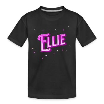 Ellie name personalized - Kids' Premium Organic T-Shirt - black - Front