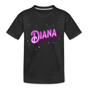Diana name personalized - Kids' Premium Organic T-Shirt - black - Front