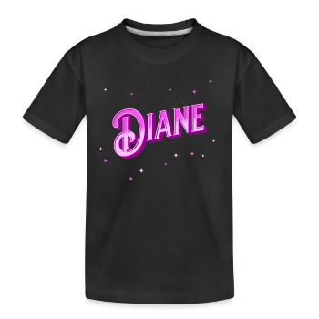 Diana name personalized - Kids' Premium Organic T-Shirt - black - Front