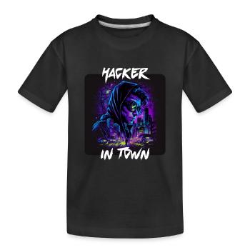 Hacker In Der Stadt 1 - Kinder Premium Bio T-Shirt - Schwarz - Vorne