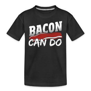 Bacon Jambon Oeufs Porc - T-shirt bio Premium Enfant - noir - Devant
