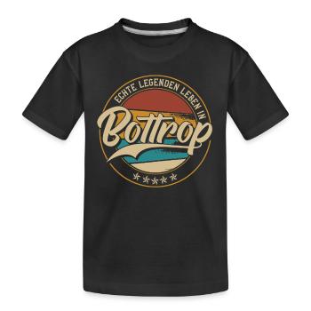 Bottrop Echte Legenden leben in Bottroper - Kinder Premium Bio T-Shirt - Schwarz - Vorne