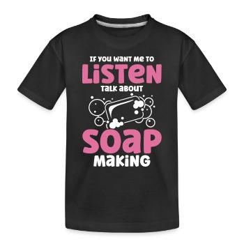 Savon Cadeau Savon Maison - T-shirt bio Premium Enfant - noir - Devant