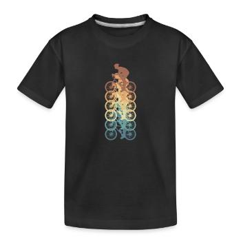 Fahrrad Fahrräder Fitness Sport - Kinder Premium Bio T-Shirt - Schwarz - Vorne