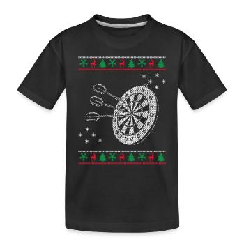 Dartboard In Christmas - Kids' Premium Organic T-Shirt - black - Front