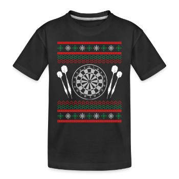 Jeu de fléchettes et fléchettes pour Noël - T-shirt bio Premium Enfant - noir - Devant