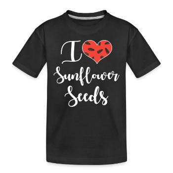 Graines de tournesol Amour - T-shirt bio Premium Enfant - noir - Devant