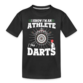 fléchettes Sportsman Joueur de fléchettes Athlète Jouer aux fléchettes - T-shirt bio Premium Enfant - noir - Devant