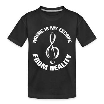 Musik Music Musiker Spruch Musizieren Musiklehrer - Kinder Premium Bio T-Shirt - Schwarz - Vorne