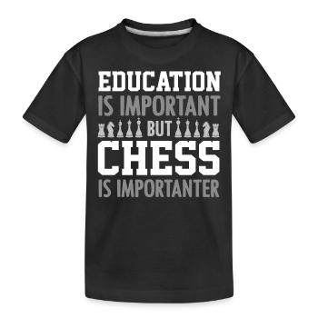 échecs, joueur d’échecs, citation d’échecs - T-shirt bio Premium Enfant - noir - Devant