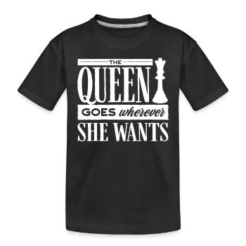 échecs, joueur d’échecs, citation d’échecs - T-shirt bio Premium Enfant - noir - Devant