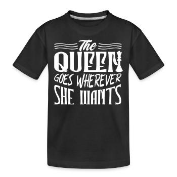 échecs, joueur d’échecs, citation d’échecs - T-shirt bio Premium Enfant - noir - Devant