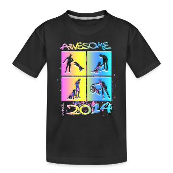 Génial depuis 2014. Agilité, Hundetraining - T-shirt bio Premium Enfant - noir - Devant