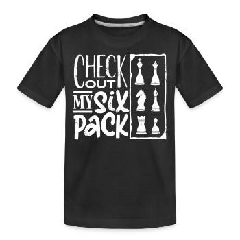 chess, chess player, chess quote - Kids' Premium Organic T-Shirt - black - Front