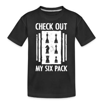 échecs, joueur d’échecs, citation d’échecs - T-shirt bio Premium Enfant - noir - Devant