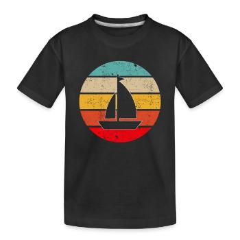 Rétro de la voile - T-shirt bio Premium Enfant - noir - Devant