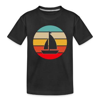 Rétro de la voile - T-shirt bio Premium Enfant - noir - Devant