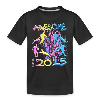Awesome since 2015. Agility, Hundetraining - Kinder Premium Bio T-Shirt - Schwarz - Vorne