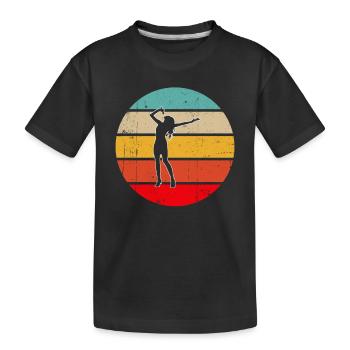 Chanter rétro - T-shirt bio Premium Enfant - noir - Devant