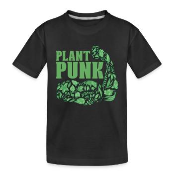 Vegan Diet Plant Punk Plant Based Vegan Diet Lover - Kids' Premium Organic T-Shirt - black - Front